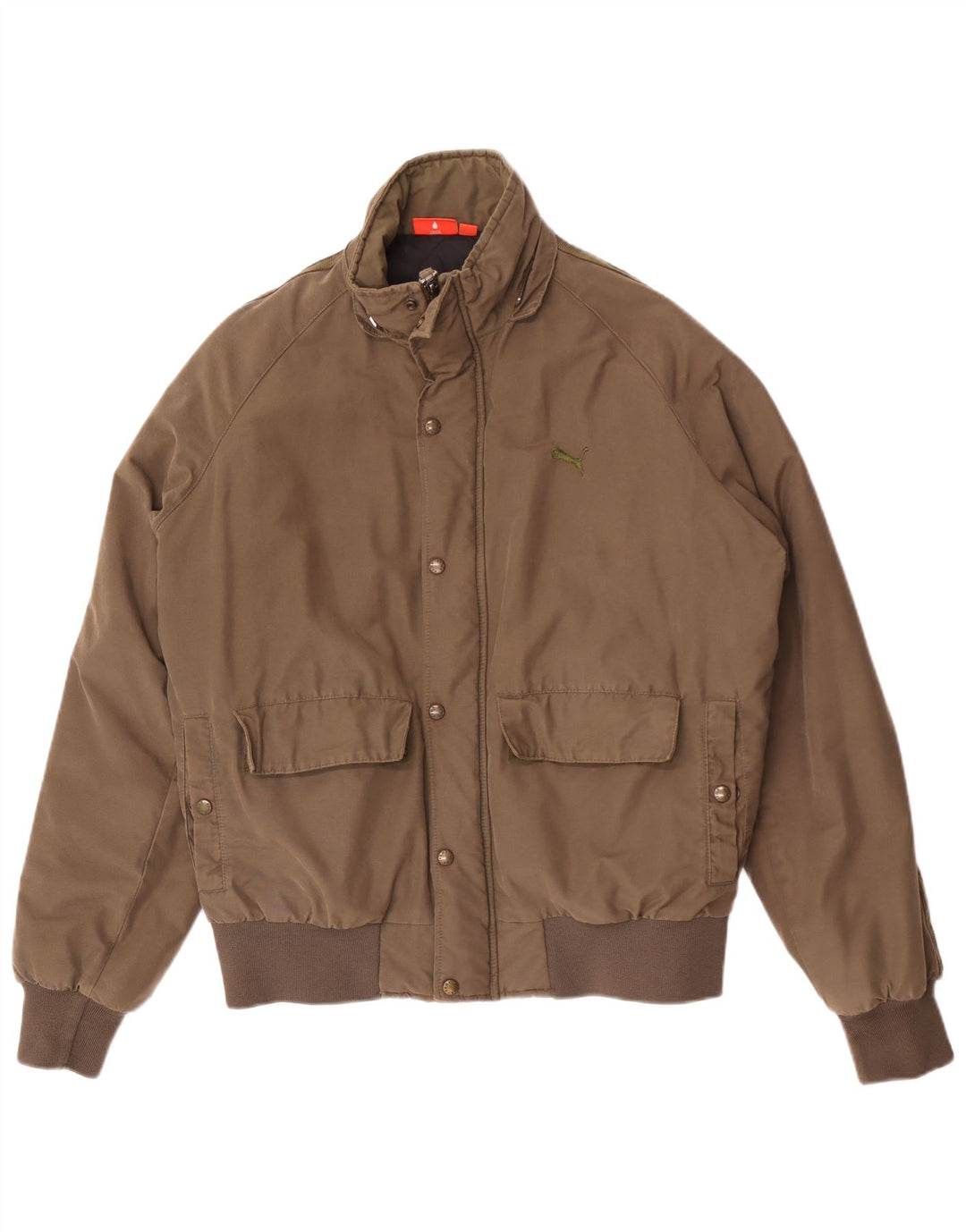 Jachetă Bomber pentru bărbați Puma UK 40, bumbac mare, kaki