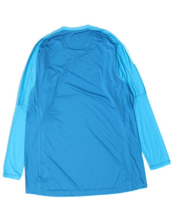 Tricou pentru bărbați ADIDAS Climalite Top XL poliester cu dungi albastre