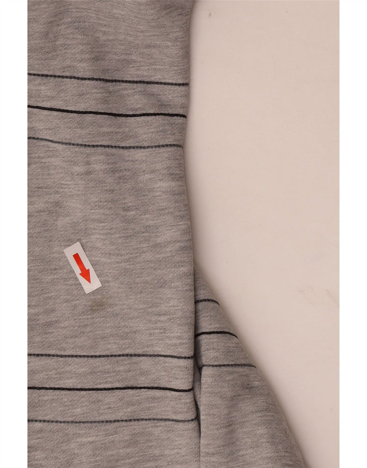 Hanorac pentru bărbați Adidas Jumper mare din bumbac cu dungi gri
