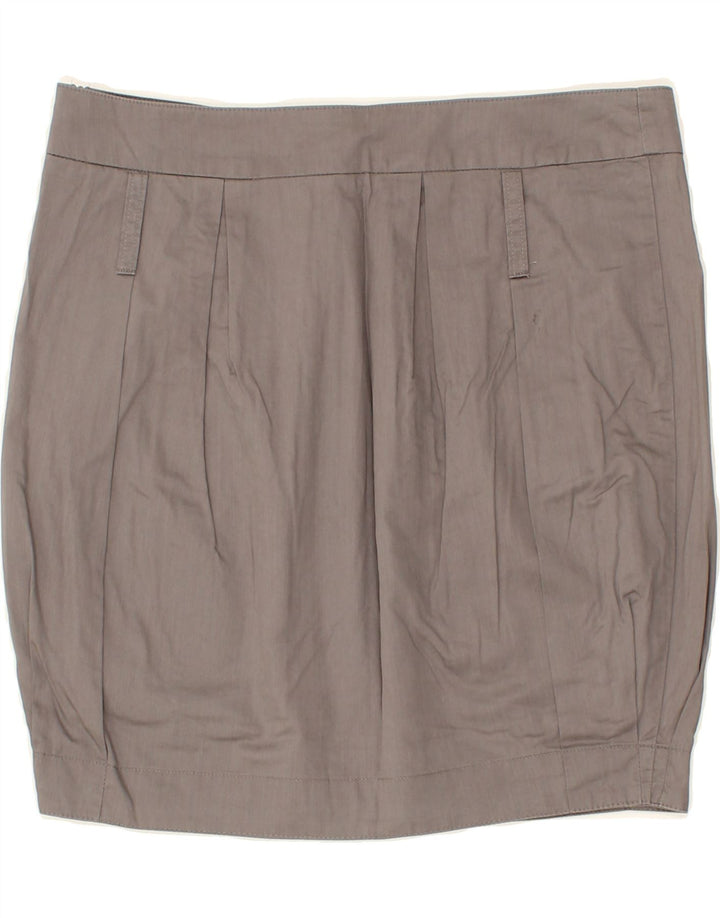 BENETTON Womens Pencil Skirt IT 42 Medium W32  Grey Cotton Vintage Benetton and Second-Hand Benetton from Messina Hembry 