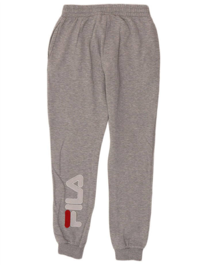 Pantaloni de trening cu grafică Fila pentru bărbați Joggeri mici gri