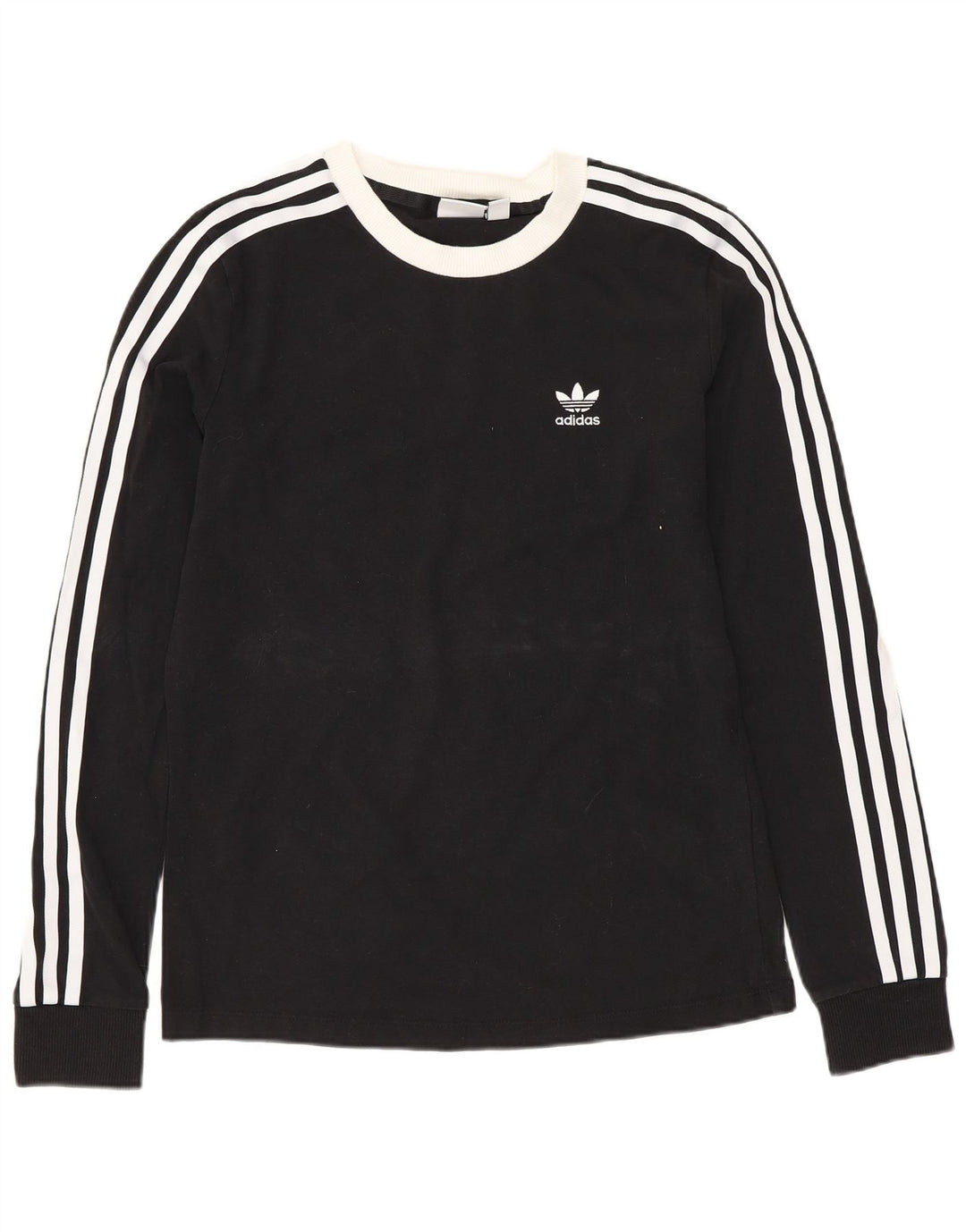 Top pentru femei ADIDAS cu mânecă lungă UK 6 XS bumbac negru