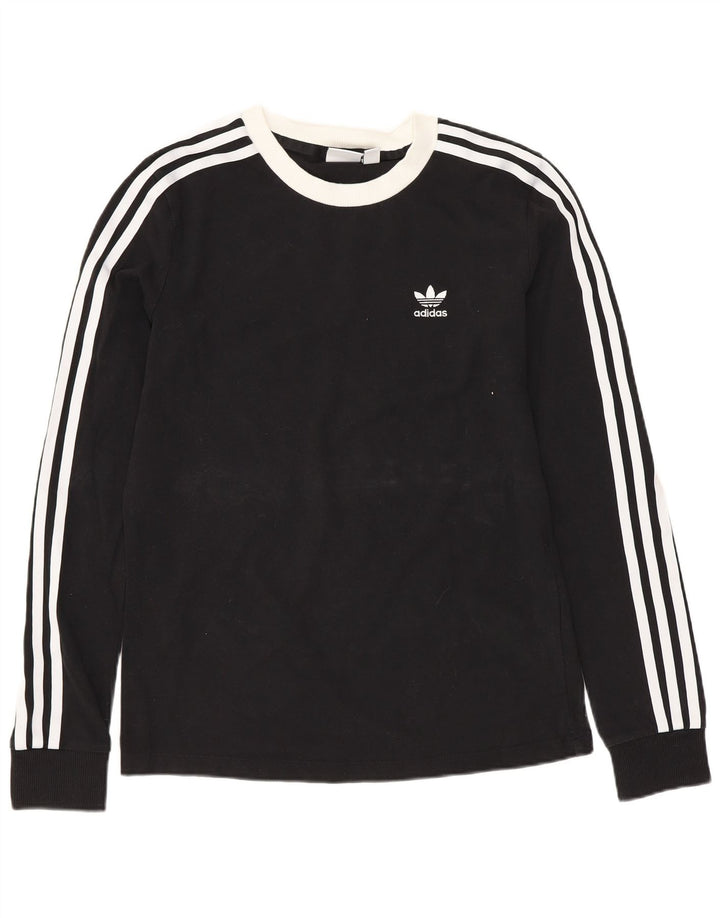 Top pentru femei ADIDAS cu mânecă lungă UK 6 XS bumbac negru