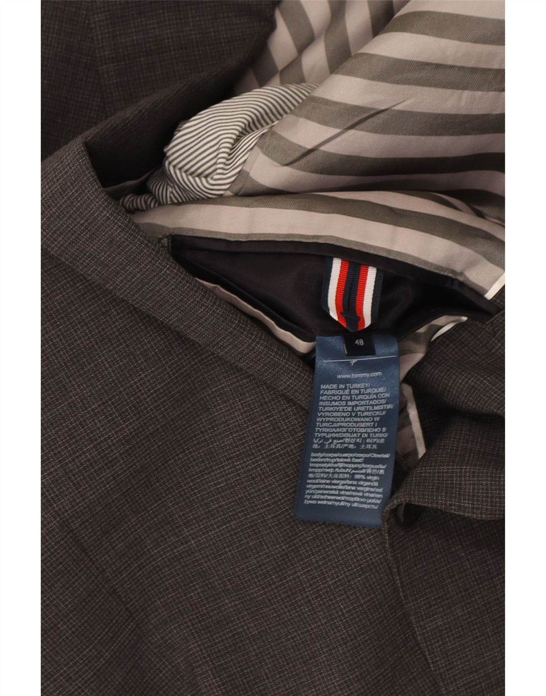 Jachetă pentru bărbați Tommy Hilfiger cu 2 nasturi IT 48 Lână gri mediu