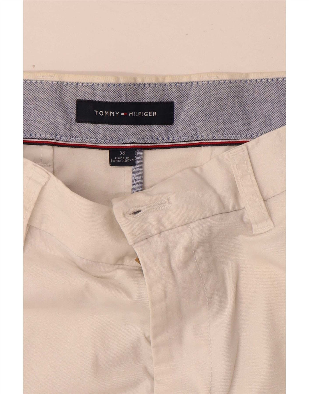 Pantaloni scurți chino Tommy Hilfiger pentru bărbați W36, mari, alb, bumbac