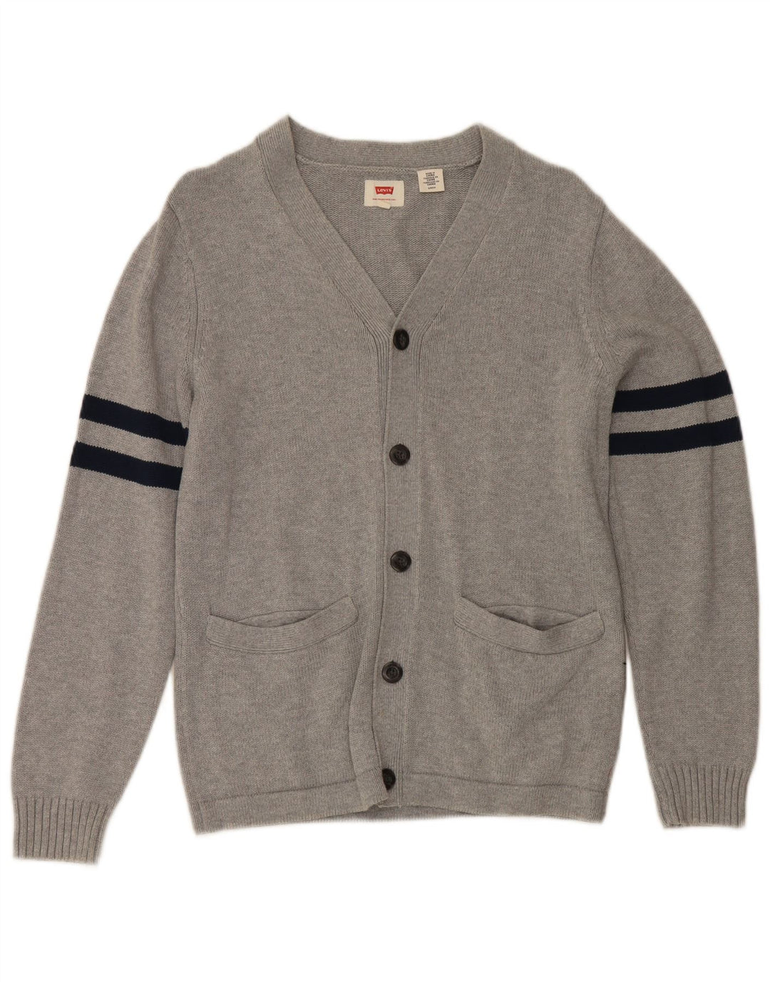 Pulover cardigan pentru bărbați Levi's, bumbac cu dungi mici, gri