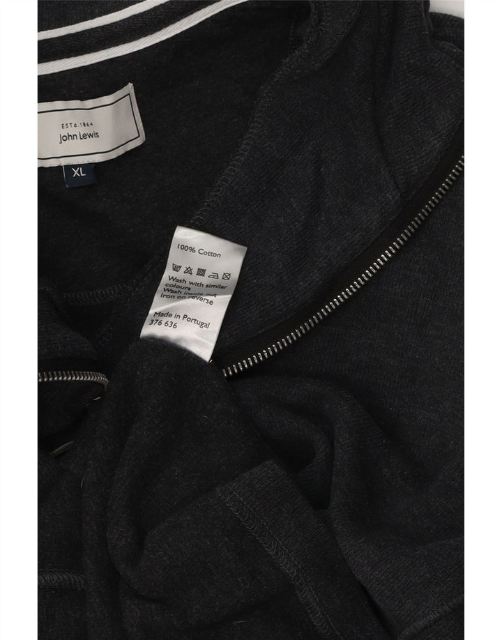 JACK & JONES Pulover cu fermoar pentru bărbați, bumbac gri XL