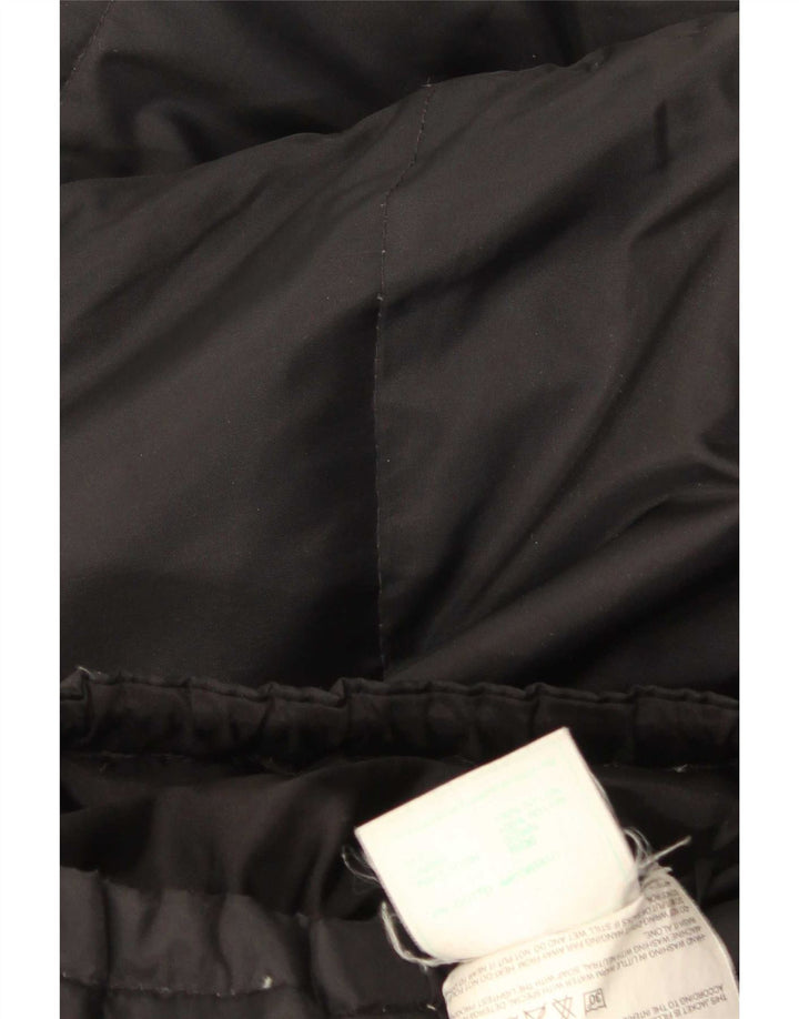 Palton căptușit supradimensionat pentru femei Vintage UK 6 XS Nylon negru