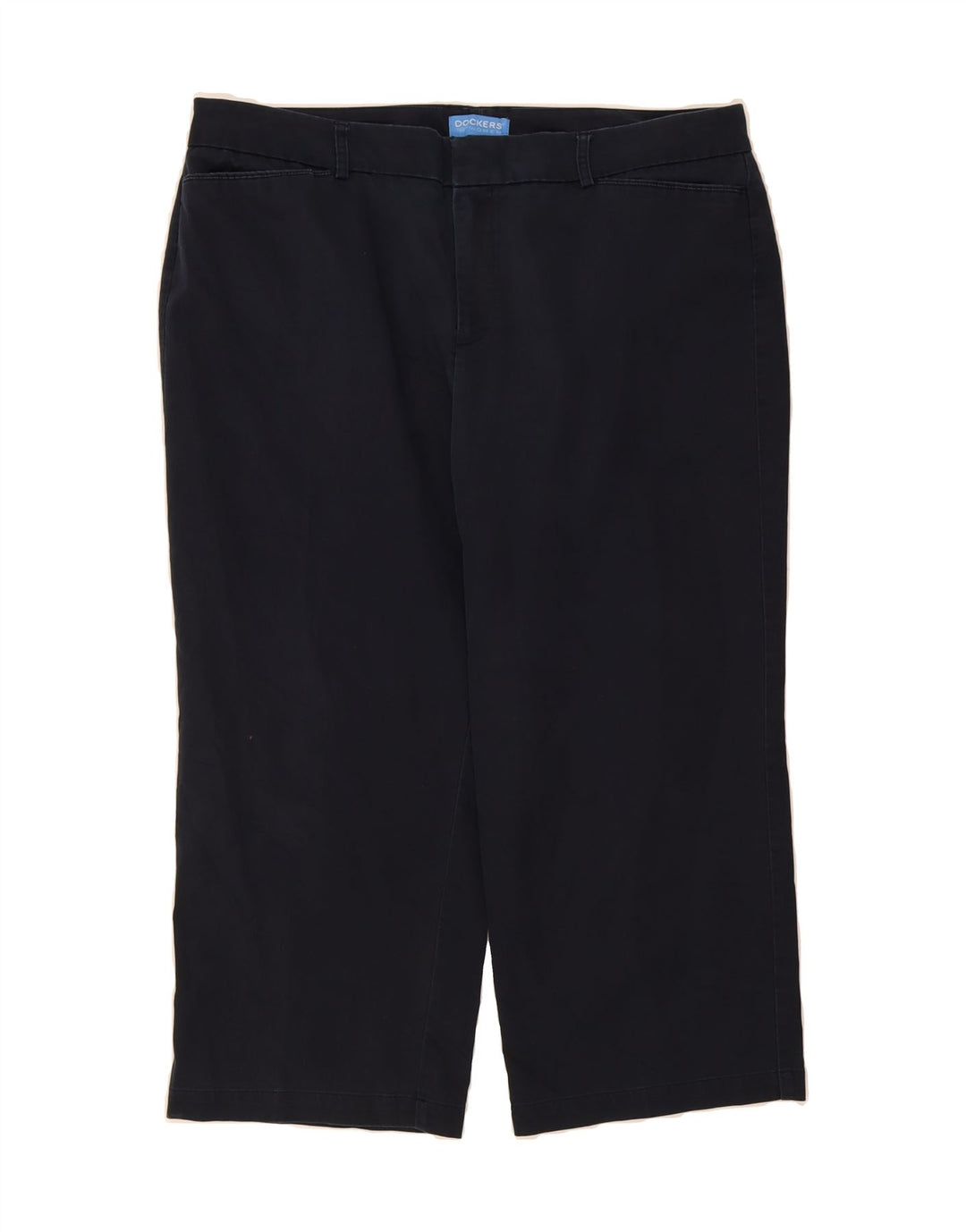 DOCKERS Womens Straight Capri Trousers W36 L22 Navy Blue Vintage Dockers and Second-Hand Dockers from Messina Hembry 