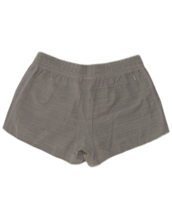 Pantaloni scurți sport Adidas pentru femei Marea Britanie 12/14 Poliester cu dungi gri medii