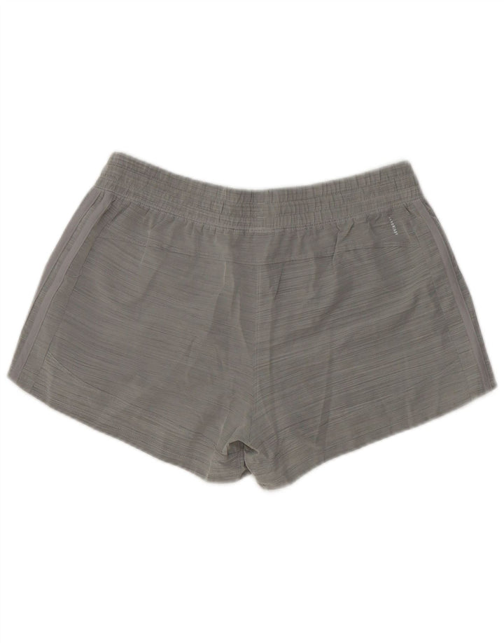Pantaloni scurți sport Adidas pentru femei Marea Britanie 12/14 Poliester cu dungi gri medii