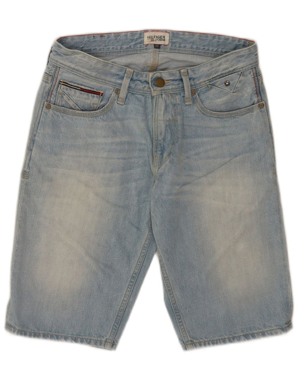 Pantaloni scurți din denim obișnuiți pentru bărbați Tommy Hilfiger W29, bumbac albastru mediu