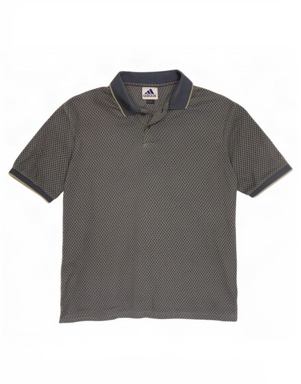 Tricou polo Adidas pentru bărbați, mare, gri Argyle/Diamond Cotton