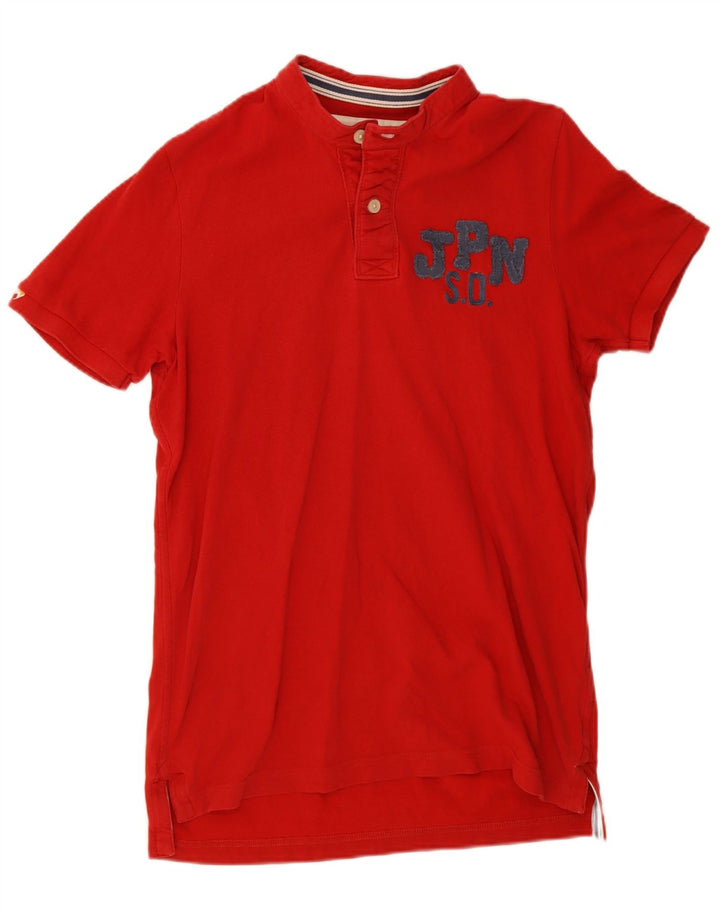 Tricou polo grafic pentru bărbați Superdry, bumbac roșu mare