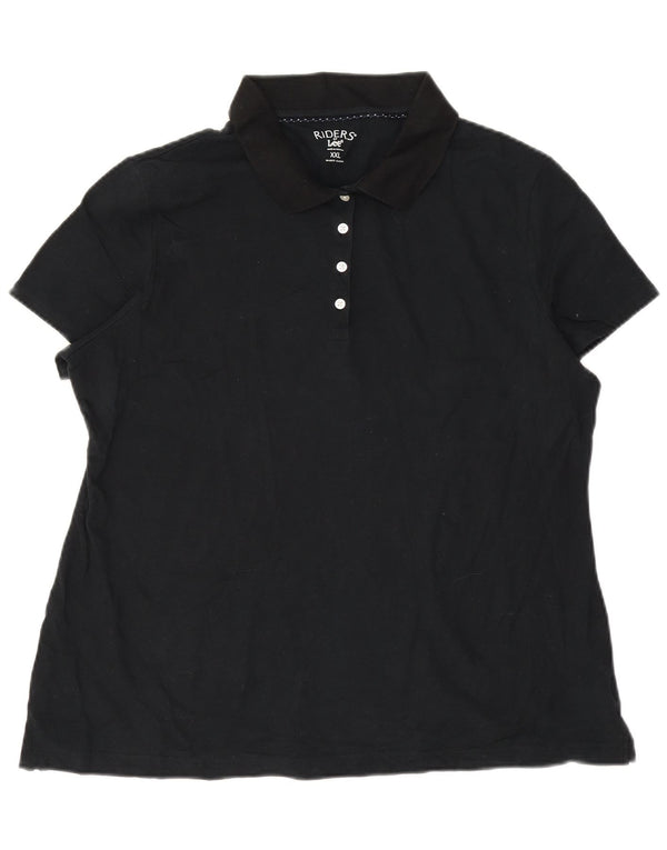 Tricou polo pentru femei LEE UK 20 2XL bumbac negru