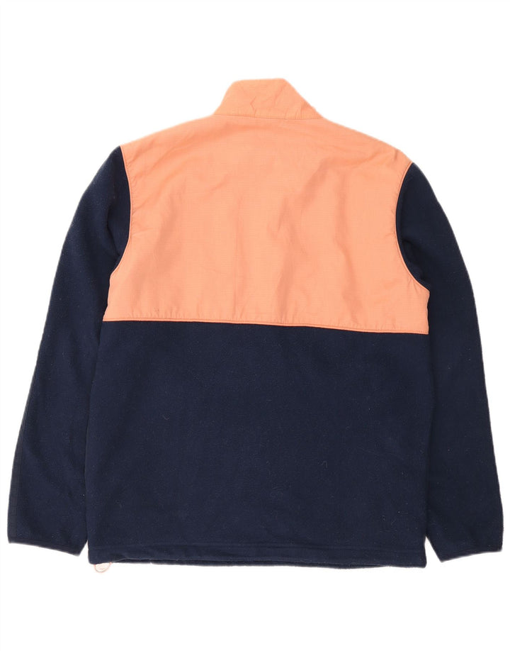 Pulover pentru bărbați Adidas, cu fermoar și gât, din fleece, mic, albastru, poliester color