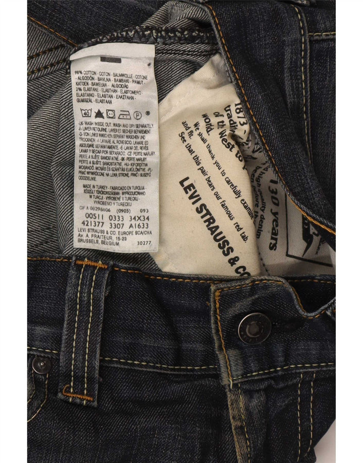 Blugi pentru bărbați Levi's 511 Slim W34 L34 Bumbac bleumarin
