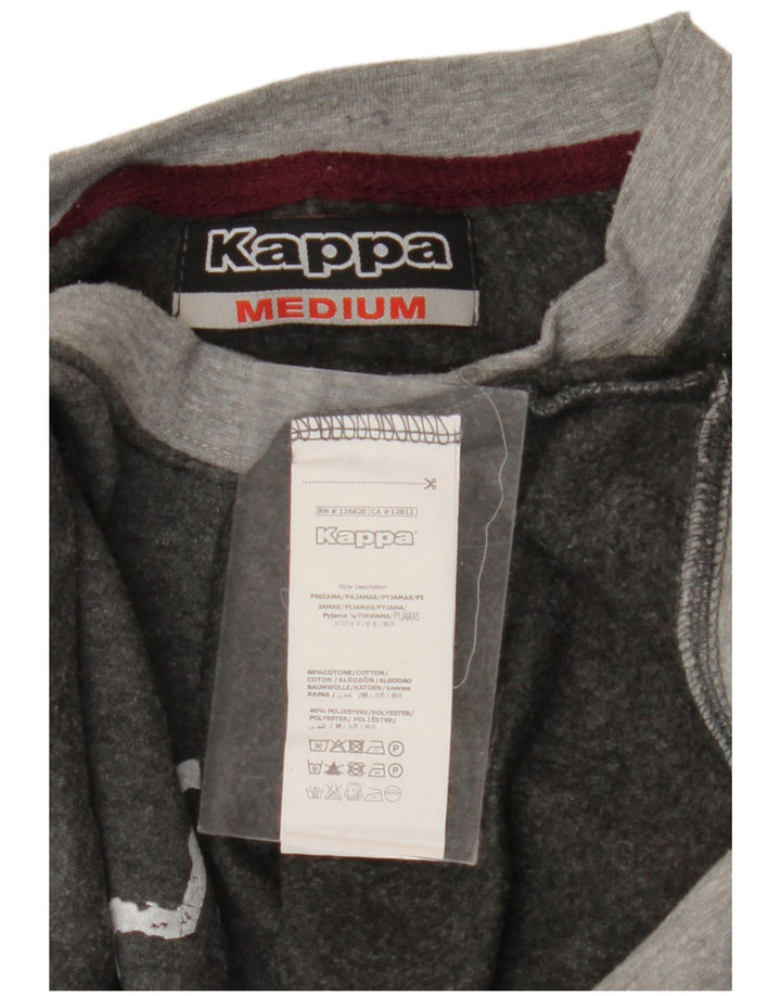 KAPPA Mens Graphic Sweatshirt Jumper Medium Grey Cotton