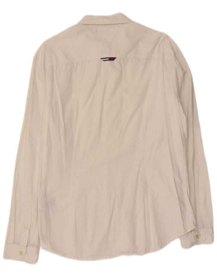 Cămașă pentru bărbați TOMMY HILFIGER Slim Fit Bumbac alb mediu