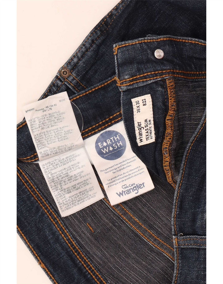 Blugi slim pentru bărbați Wrangler W36 L30 bumbac bleumarin