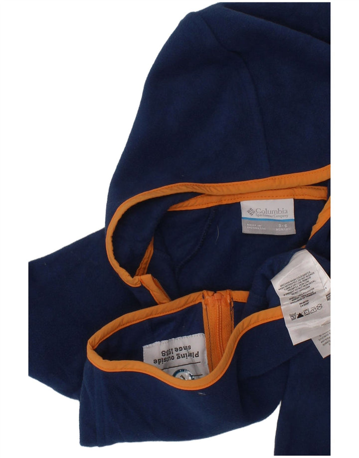 COLUMBIA Jachetă fleece cu glugă pentru bebeluși 3-6 luni, albastru bleumarin, color block