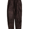 Pantaloni din piele VINTAGE pentru femei IT 44 Medium W26 L26 Piele neagră