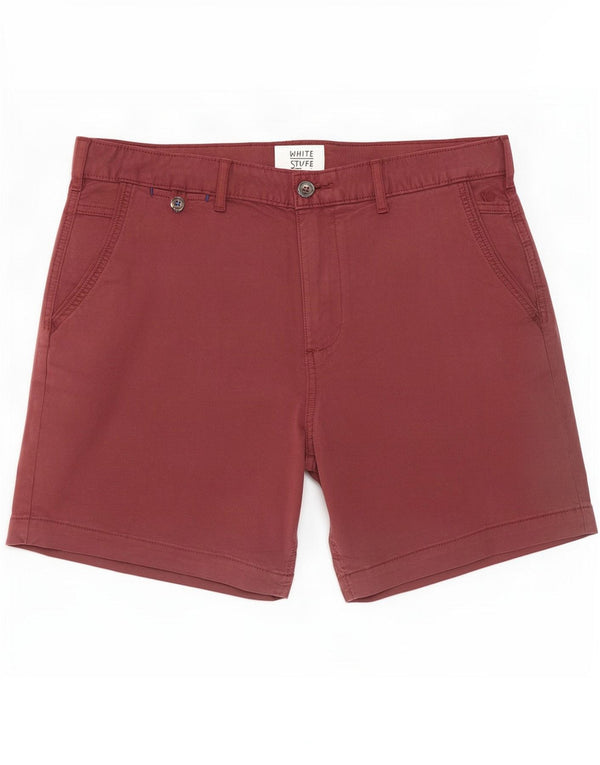 Pantaloni scurți chino pentru bărbați White Stuff W34, bumbac mare burgundy