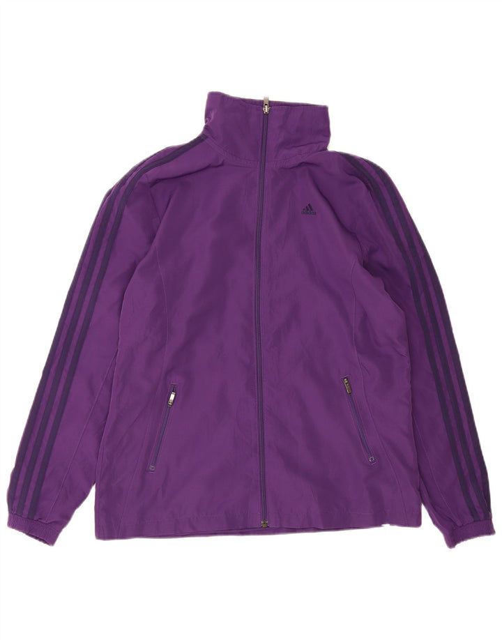 Jachetă de top pentru trening Climalite pentru femei Adidas UK 12 Poliester violet mediu