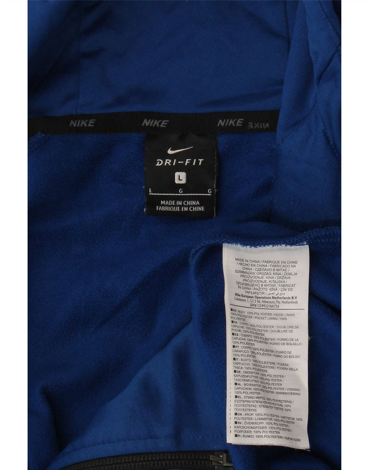 Pulover Nike Dri Fit Zip pentru bărbați, mare, albastru, poliester