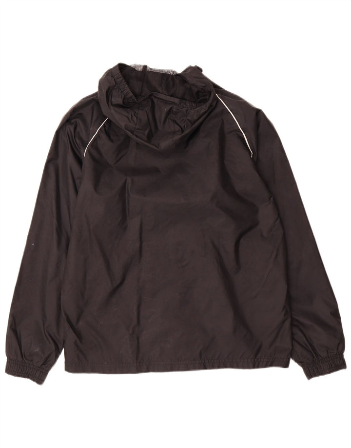 Jachetă de ploaie cu glugă Adidas pentru băieți 11-12 ani, nailon negru