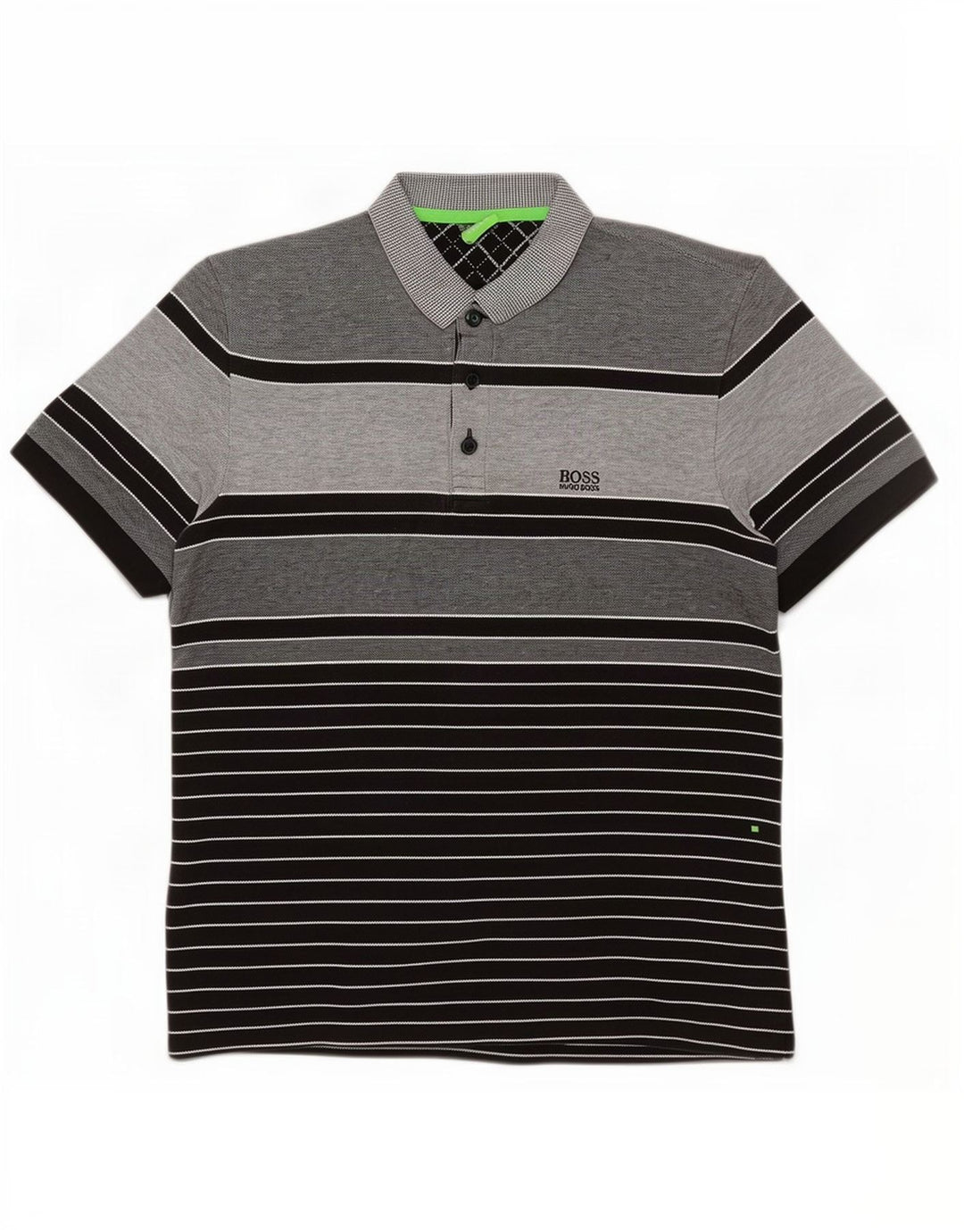 Tricou polo pentru bărbați Hugo Boss, bumbac cu dungi gri mari