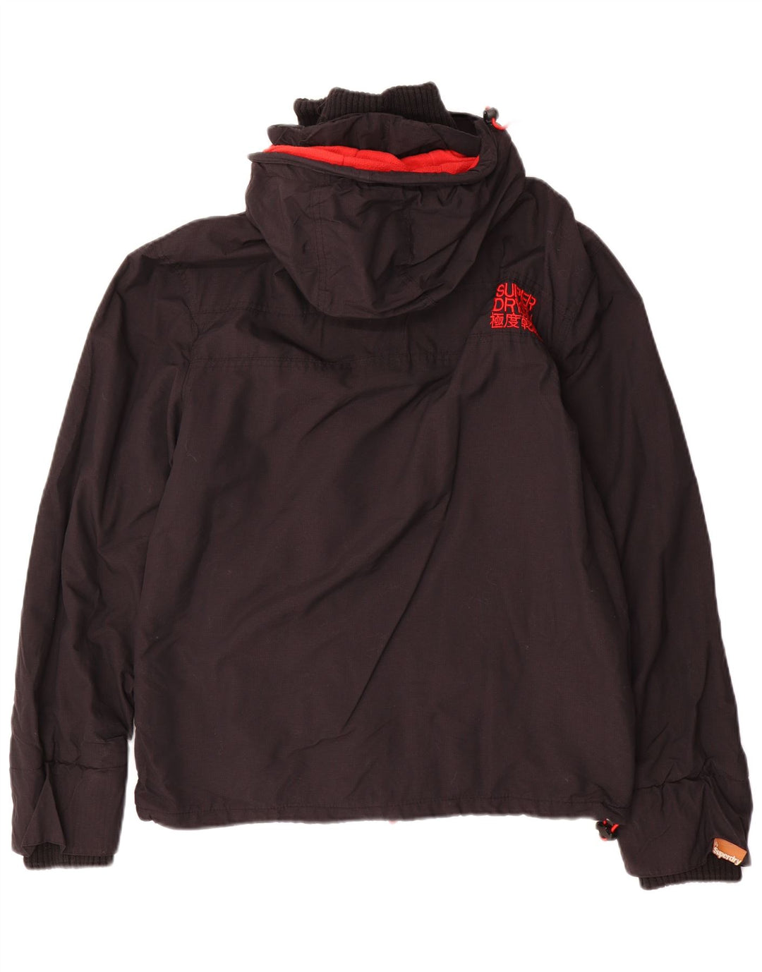 Jachetă de vânt cu glugă pentru bărbați SUPERDRY The Windcheater UK 40 Large Black