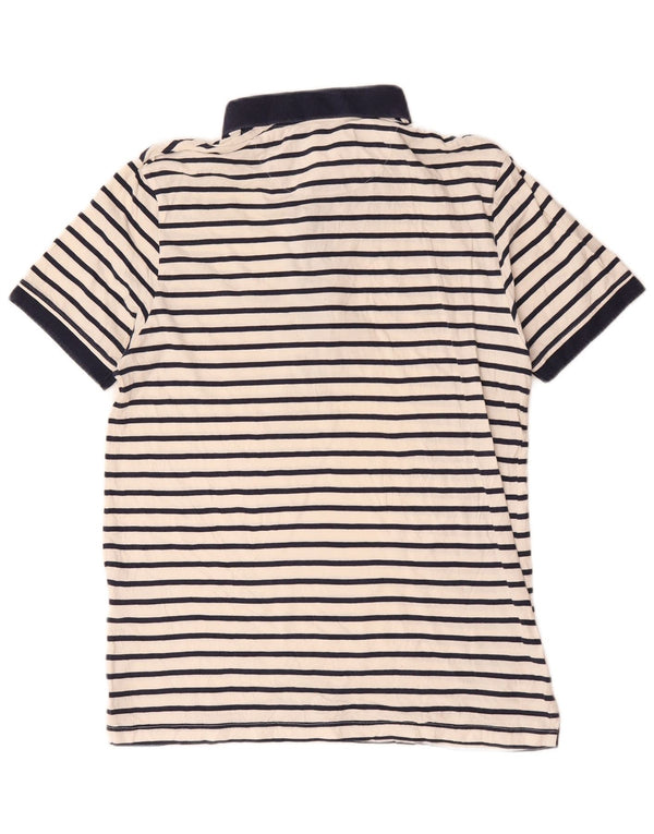 Tricou polo rugby Lyle & Scott pentru bărbați, bumbac cu dungi albe medii