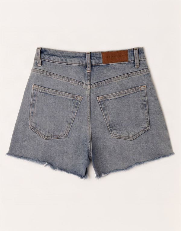 Pantaloni scurți Topshop Mom Denim pentru femei UK 8 Small W25 Blue