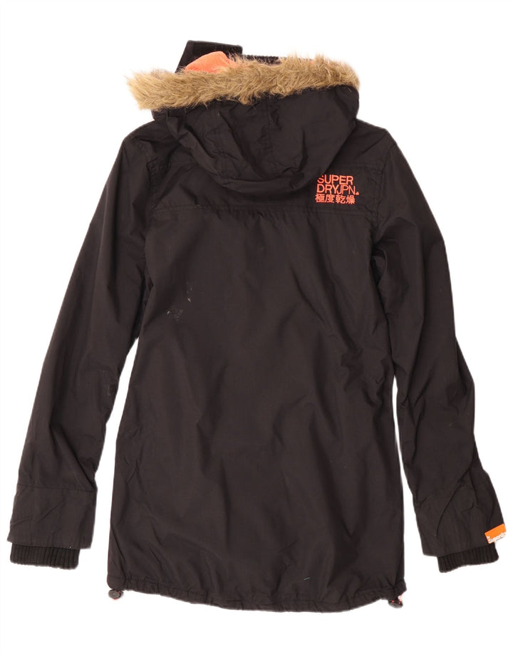 Jachetă parka cu glugă Superdry pentru femei UK 2 2XS Negru