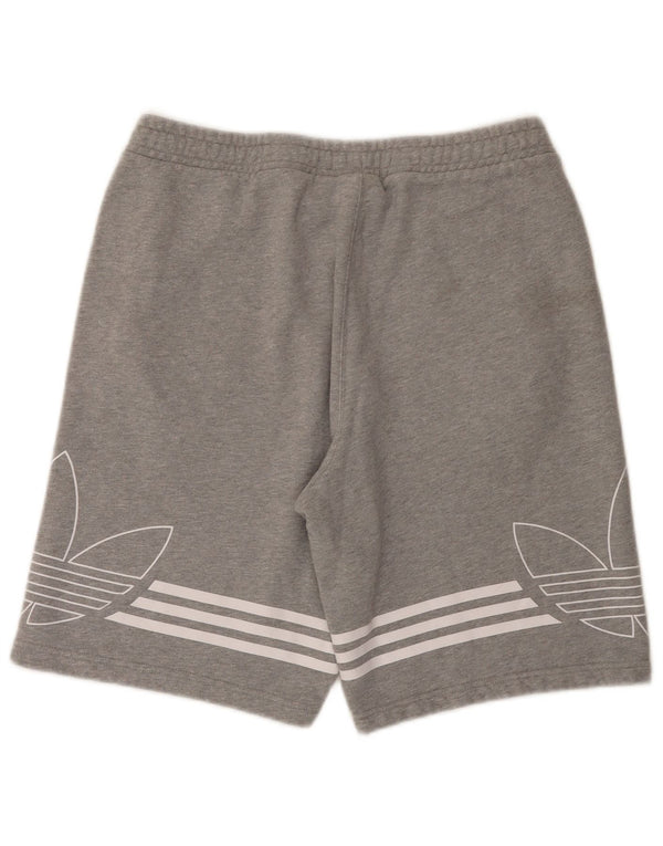Pantaloni scurți sport grafic Adidas pentru bărbați, mari, gri, bumbac