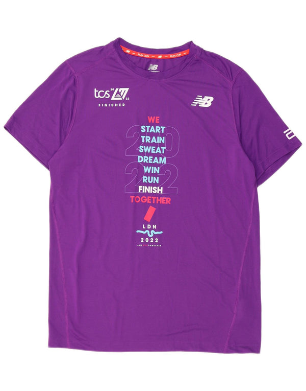 Tricou grafic pentru bărbați New Balance Top Medium Purple Poliester