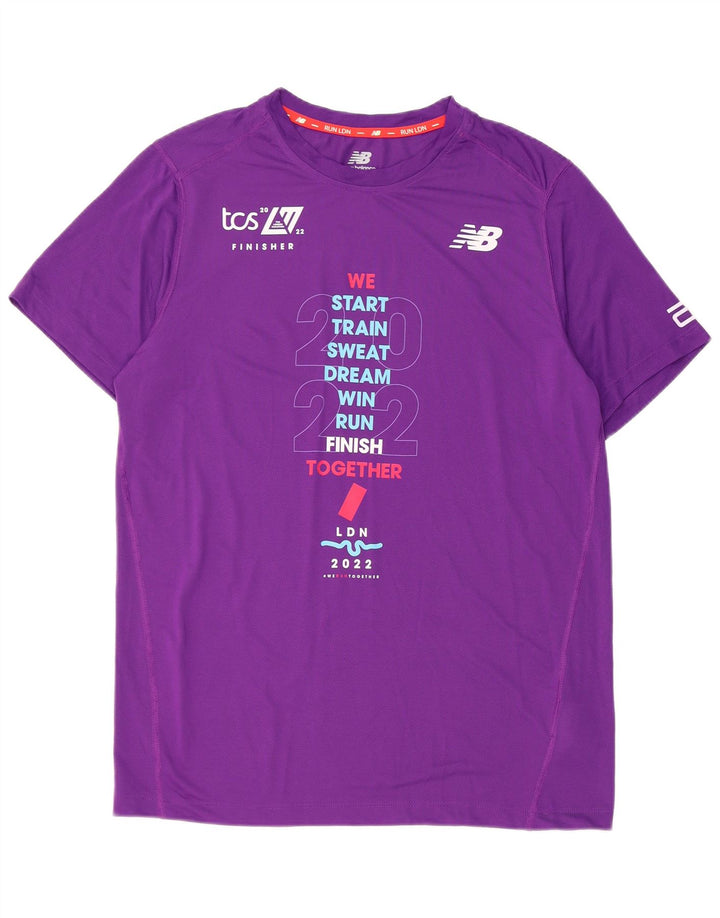 Tricou grafic pentru bărbați New Balance Top Medium Purple Poliester