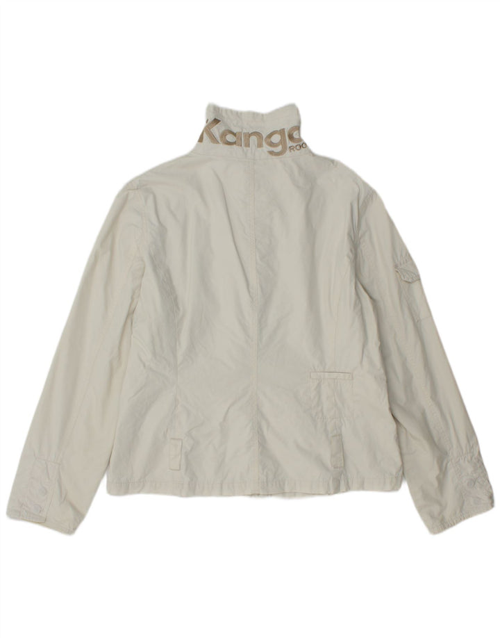 Geacă bomber cu grafică pentru femei Kangaroos UK 18 XL bumbac alb