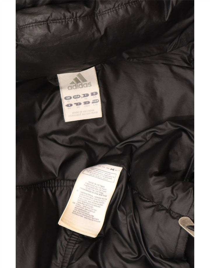 Jachetă căptușită cu glugă supradimensionată pentru femei Adidas UK 18 XL Poliester negru