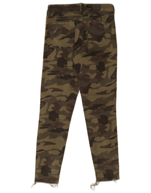 Blugi slim pentru femei Zara EU 34 2XS L24 L27 bumbac camuflaj kaki