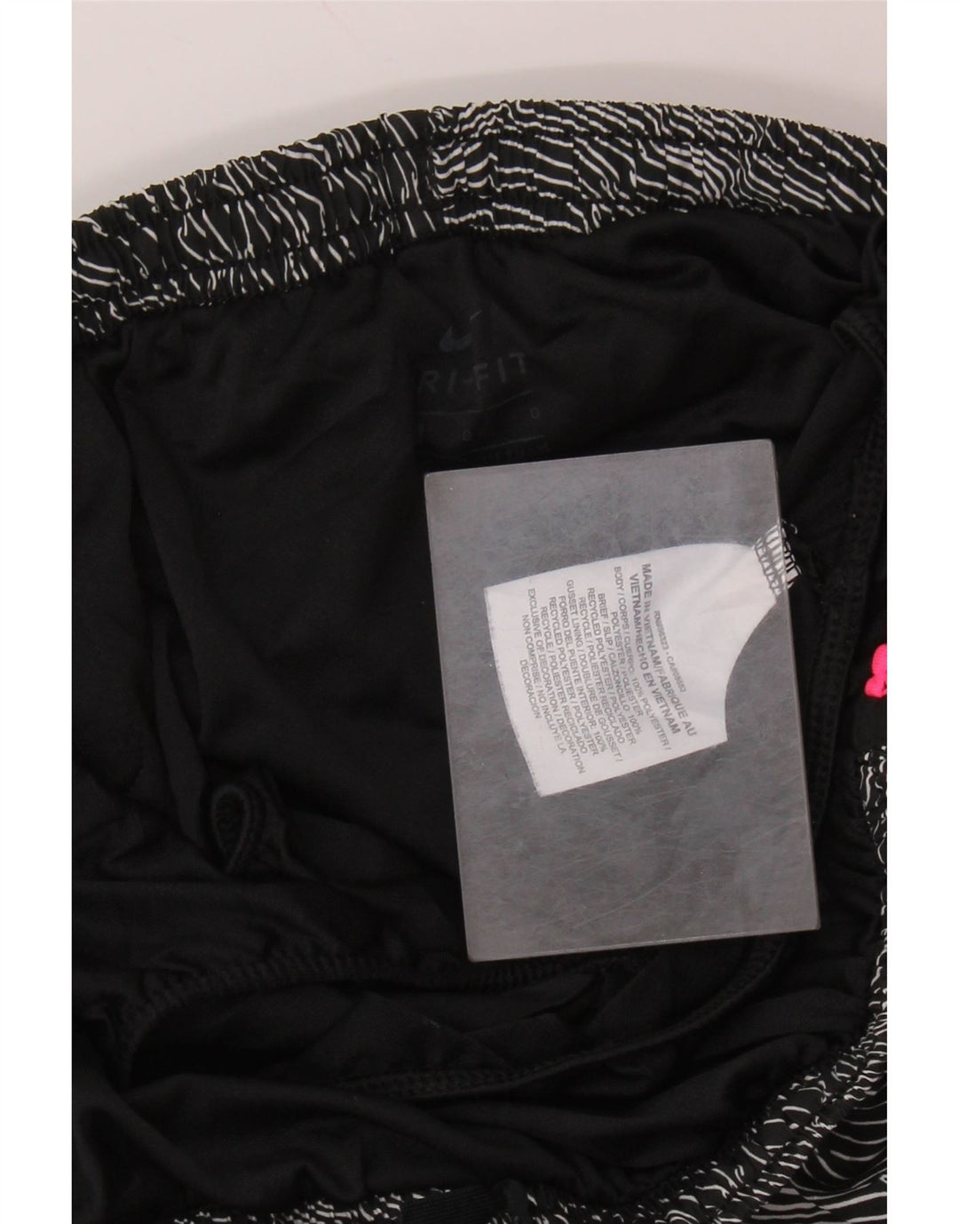 Pantaloni scurți sport NIKE Dri Fit pentru femei UK 16, mari, negru, poliester color bloc