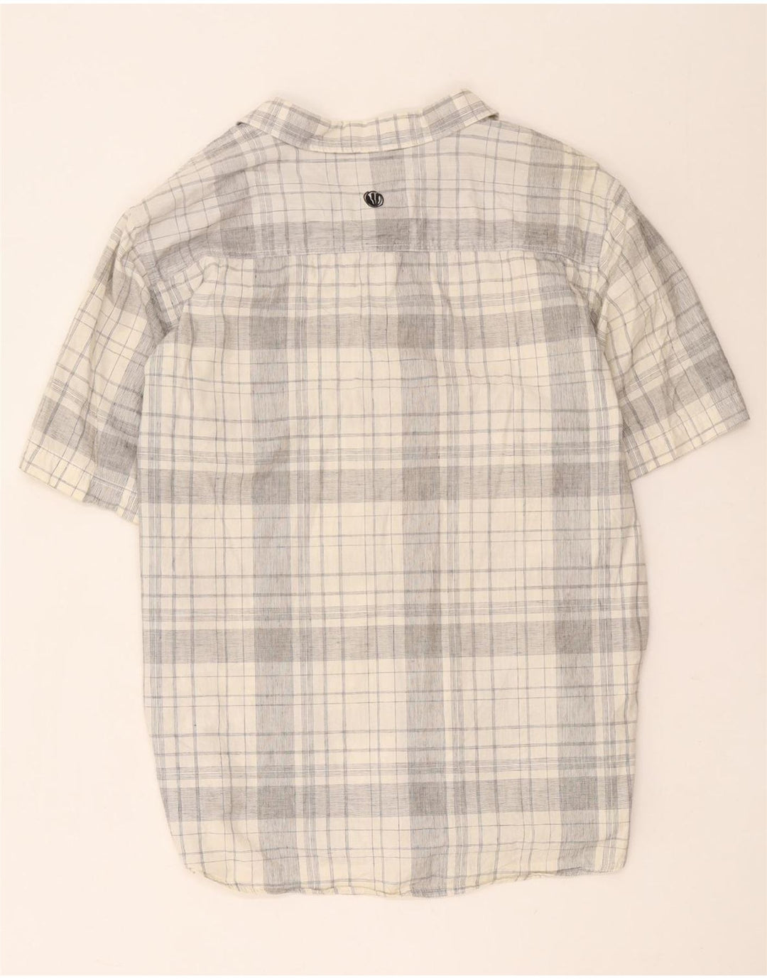 Cămașă cu mânecă scurtă pentru bărbați Fat Face 2XL, bumbac cu carouri gri