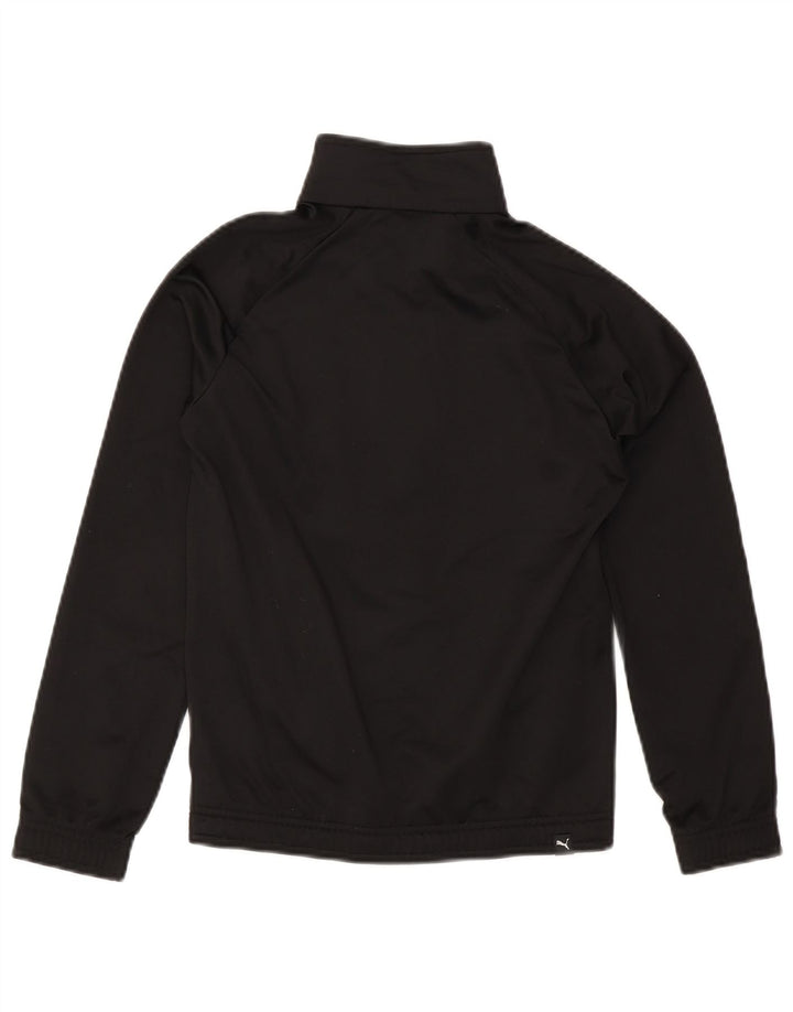 Jachetă de trening grafică PUMA pentru băieți 11-12 ani, negru, color block