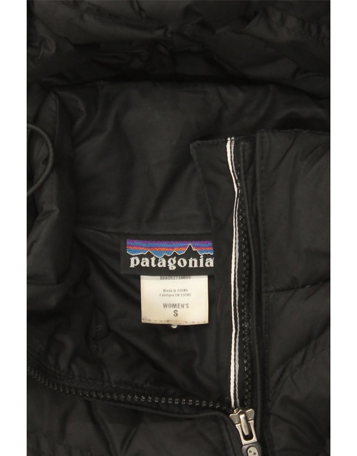 Palton căptușit cu glugă Patagonia pentru femei UK 10 Poliester negru mic