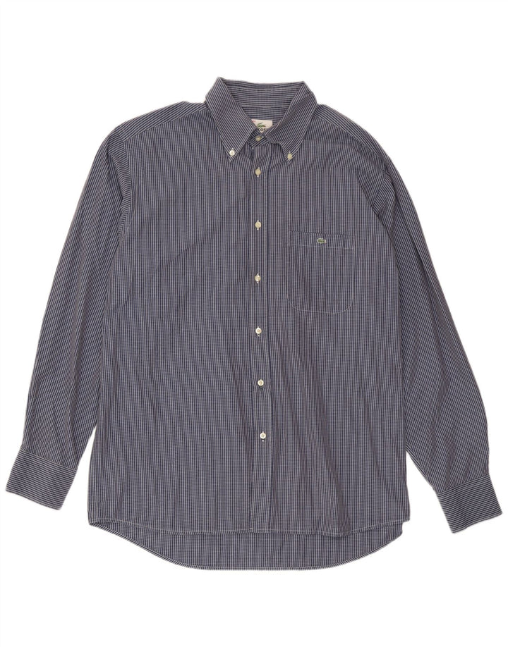 Cămașă pentru bărbați Lacoste Mărimea 44 XL Bumbac cu carouri bleumarin