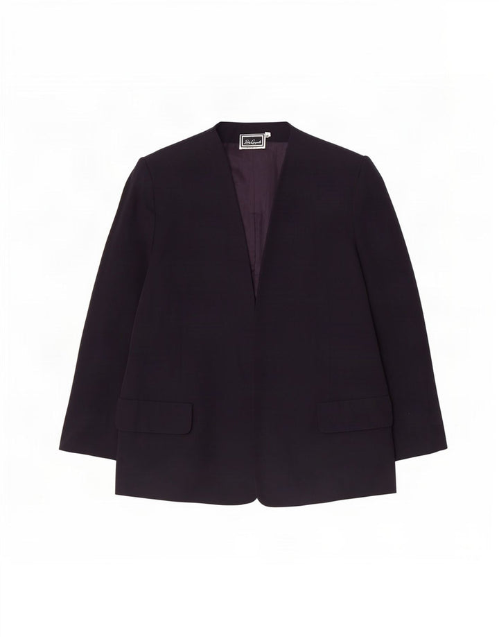 Jachetă blazer deschisă pentru femei Luisa Spagnoli IT 52 2XL Acetat bleumarin
