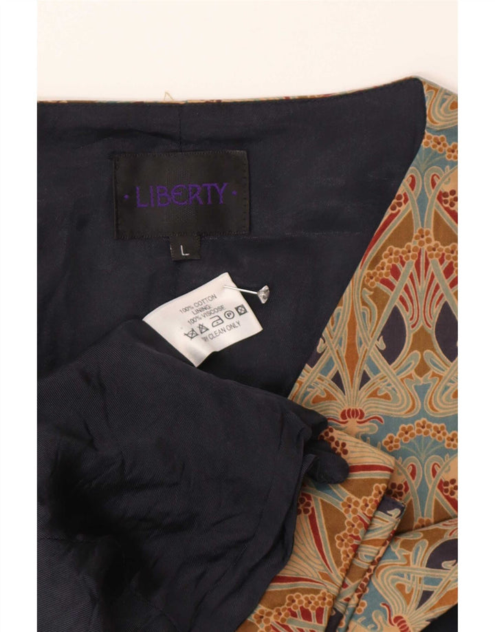 Vestă pentru bărbați Liberty, mare, bej, florală din bumbac