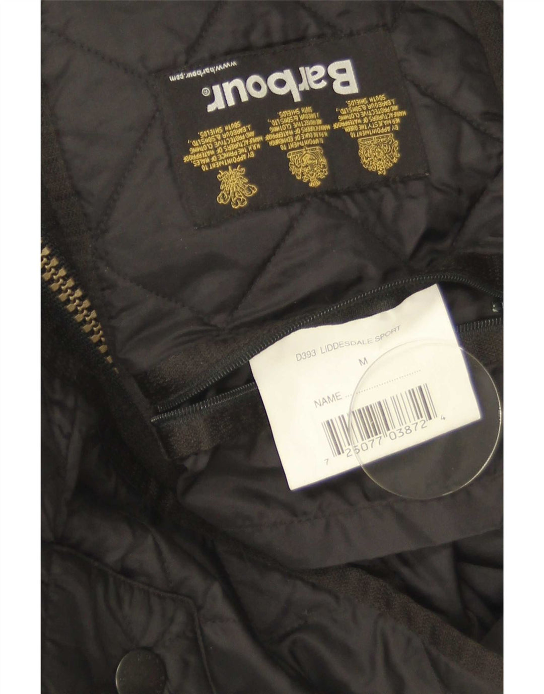 Jachetă matlasată pentru bărbați Barbour UK 38 Poliamidă neagră medie