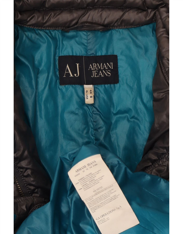 Palton căptușit pentru femei Armani Jeans US 8 Medium Gri Poliamidă